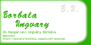 borbala ungvary business card